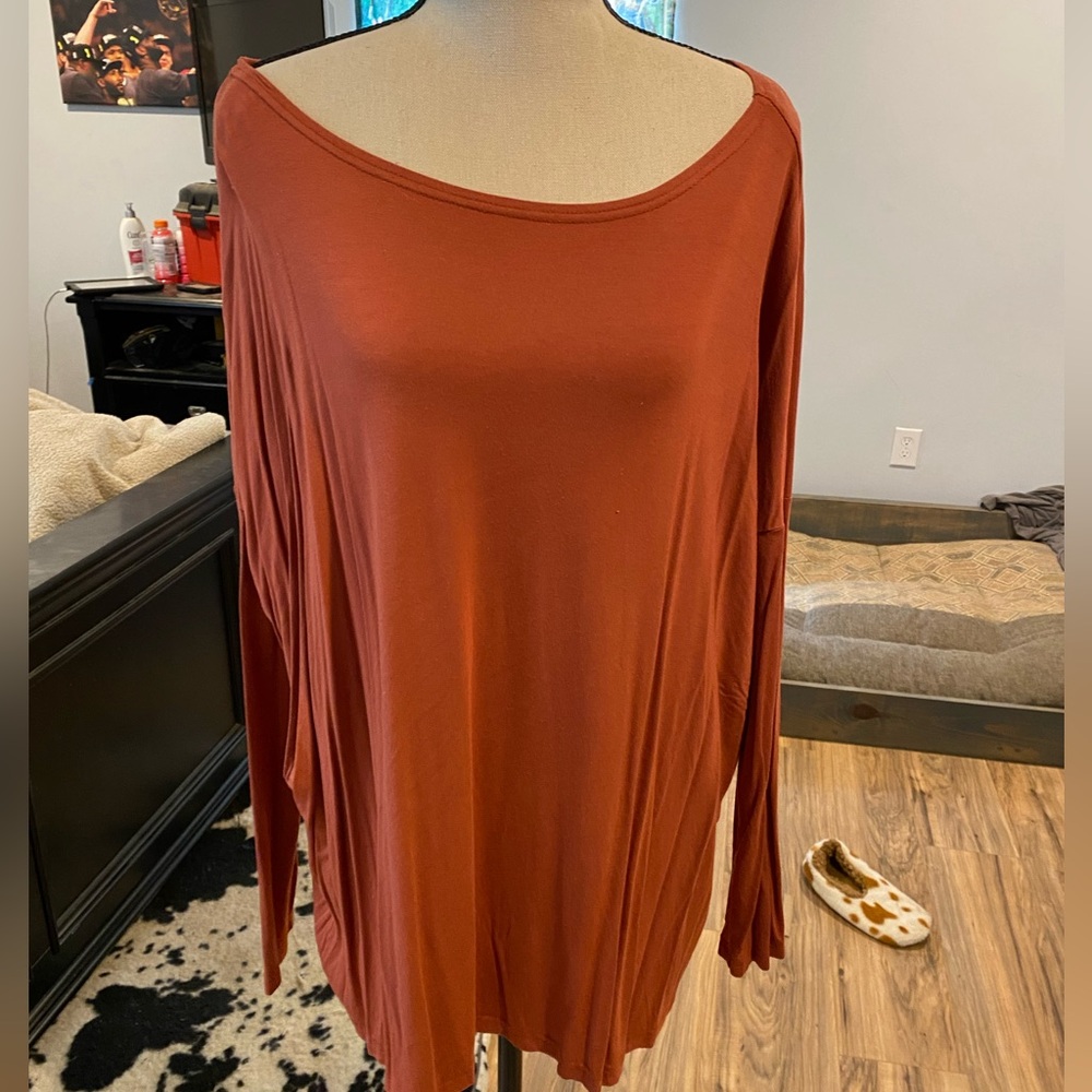 Light Gray Oversized Tunic Top